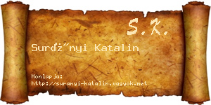 Surányi Katalin névjegykártya