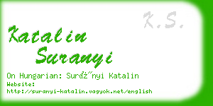 katalin suranyi business card